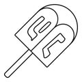 Dreidel icon, outline style