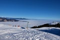 DreilÃÂ¤ndereck arnoldstein skiing piste in Karawanks mountains in Austria