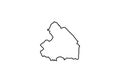 Drenthe outline map Netherlands shape Holland