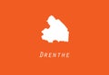 Drenthe outline map Netherlands shape Holland