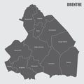 Drenthe province administrative map