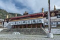 Drepung is the largest of all Tibetan monasteries and is located on the Gambo Utse mountain, at the foot of Mount Gephel