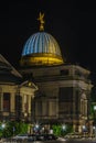 Dresden Academy of Fine Arts at night, Germany Royalty Free Stock Photo