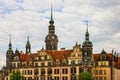 Dresden building in Germany. Panoramic town view.