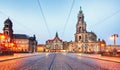 Dresden castle or Royal Palace by night, Saxony, Germany Royalty Free Stock Photo