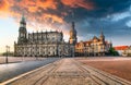 Dresden castle or Royal Palace by night, Saxony, Germany Royalty Free Stock Photo