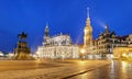 Dresden castle or Royal Palace by night, Saxony, Germany Royalty Free Stock Photo