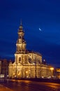 Dresden Cathedral by night