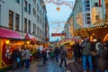 Dresden Christmas fairground downtown street Germany