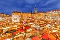 Dresden Christmas market, view from above, Germany, Europe. Christmas markets is traditional European Winter Vacations.