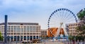 Dresden city with ferris wheel