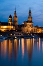 Dresden at dusk Royalty Free Stock Photo