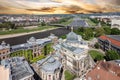 Dresden and Elbe river, Germany. Panoramic town view