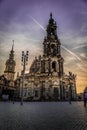 Dresden in the evening Royalty Free Stock Photo