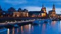 Dresden evening view of the city