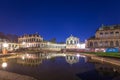 Dresden, Germany - April 19, 2019: Beautiful architecture of the Zwinger palace in Dresden at night, Saxony. Germany Royalty Free Stock Photo