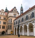 The Stallhof colonnade in Dresden, Germany