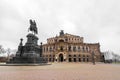Semperoper building, the state opera house in the old town of Dresden, Germany Royalty Free Stock Photo