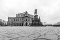 Semperoper building, the state opera house in the old town of Dresden, Germany Royalty Free Stock Photo