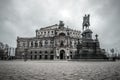 Semperoper building, the state opera house in the old town of Dresden, Germany Royalty Free Stock Photo