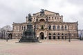 Semperoper building, the state opera house in the old town of Dresden, Germany Royalty Free Stock Photo