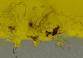 Dresden, Germany, February 14, 2023: World map on Windy weather web service showing daily peak in carbon monoxide concentration