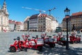 Neumarkt Square in Dresden with bicycle parking