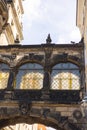 Dresden, Germany - June 28, 2022: Footbridge from the residential palace Residenzschloss to the Taschenbergpalais. This baroque