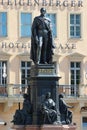 Dresden, Germany - June 3, 2023: Monument to Friedrich August II, the king of Saxony, on Neumarkt Square in Dresden, Germany Royalty Free Stock Photo