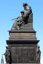 Dresden, Germany - June 3, 2023: Monument to Friedrich August, the king of Saxony, on Castle Square in Dresden, Germany Royalty Free Stock Photo