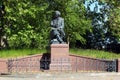 Dresden, Germany - June 3, 2023: Monument to the German painter and etcher Ludwig Richter in the Bruehl Garden in Dresden