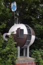 Dresden, Germany - June 27, 2023: Sculpture of an Ulbricht integrating sphere, a standard instrument in photometry and radiometry Royalty Free Stock Photo