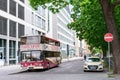 DRESDEN, GERMANY - MAY 2017: Classic city sightseeing bus in Dresden, Saxony, Germany