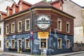 Dresden, Germany - May 16, 2023: Colorful historic houses in the Gorlitz street, Neustadt in Dresden, Germany