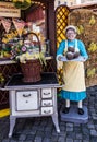 Waitress figure - vintage decoration of candy store cafeteria in Dresden, Germany