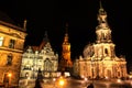 Dresden, Germany at night Royalty Free Stock Photo