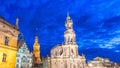 Dresden, Germany. Old town at night Royalty Free Stock Photo