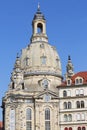 18th century barogue Church of the Virgin Mary Dresden Frauenkirche, Lutheran temple situated on Neumarkt, Dresden, Germany