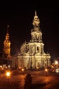 Dresden - Hofkirche at night Royalty Free Stock Photo