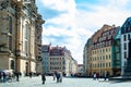 Dresden Market Square in sunny day Royalty Free Stock Photo