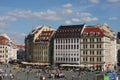 Dresden: may 2. 2017 - Dresden, Germany. Frauenkirche Church of Our lady. Medieval city, historical and cultural center of Free