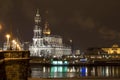 Dresden at Night Royalty Free Stock Photo