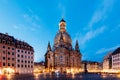 Dresden at night, Germany Royalty Free Stock Photo