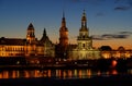Dresden old town night Royalty Free Stock Photo