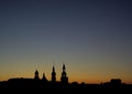 Dresden old town night Royalty Free Stock Photo