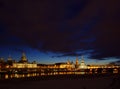 Dresden old town night Royalty Free Stock Photo