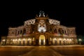 Dresden Opera Theatre at night Royalty Free Stock Photo