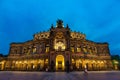 Dresden Opera Theatre at night Royalty Free Stock Photo