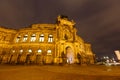 Dresden Opera Theatre at night Royalty Free Stock Photo