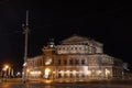 Semper opera in Dresden in Germany at night Royalty Free Stock Photo